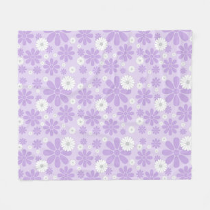 Manta Polar Flores de Pastel Patrón LAVANDA