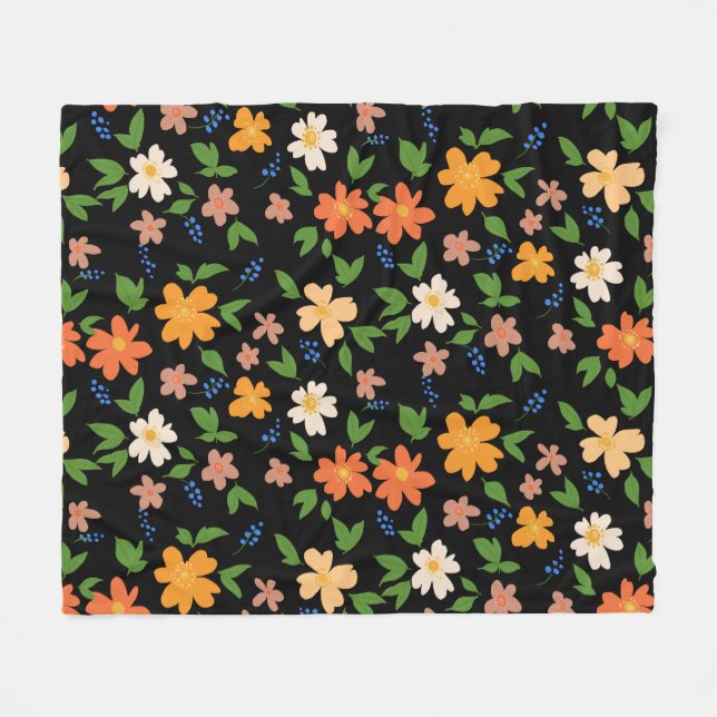 Manta Polar Flores de primavera (Frente (Horizontal))