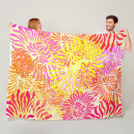 Manta Polar Flores de primavera coloridas