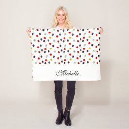 Manta Polar Flores de primavera decorativas personalizadas bla