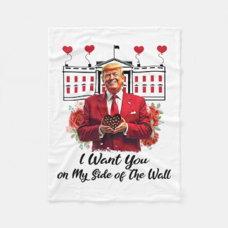 Manta Polar Flores De Trump Y Chocolate Te Quiero De Mi Lado