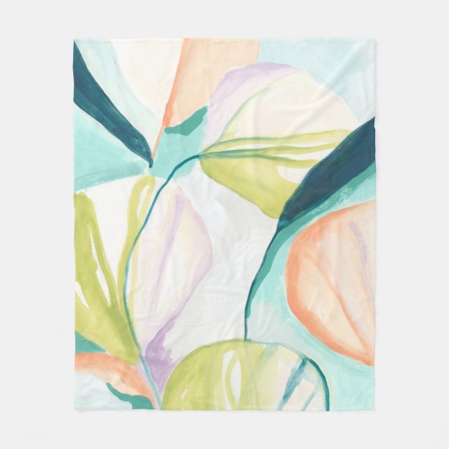 Manta Polar Flores de ventilador IV (Anverso)