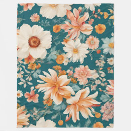 Manta Polar Flores Delicadas Increíbles