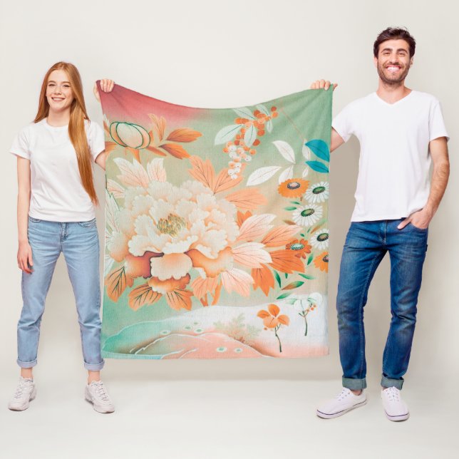 Manta Polar Flores, diseño japonés (In situ)