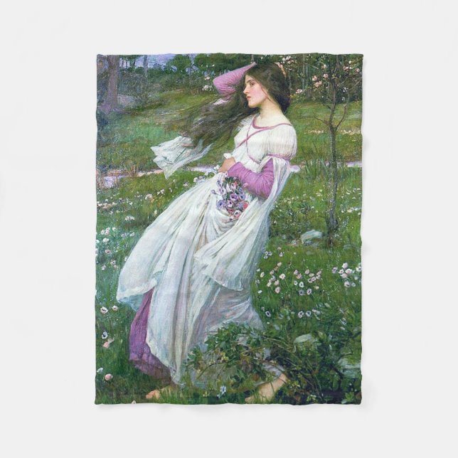 Manta Polar Flores en el viento, John William Waterhouse (Anverso)