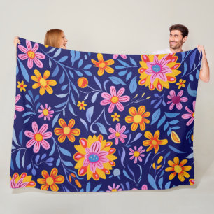 Manta Polar Flores en la brisa 60x80 Fleece Blanket