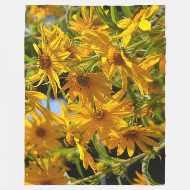 Manta Polar Flores en mi hierbas " flores en mi hierba " (Anverso)