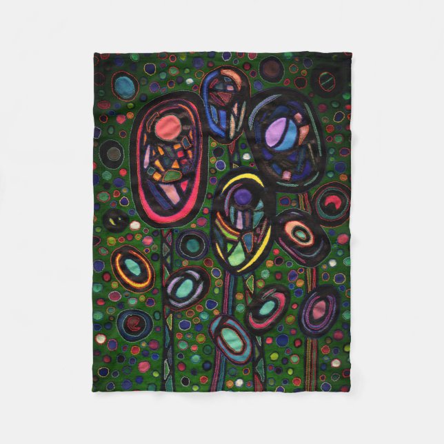 Manta Polar Flores estampadas (Anverso)