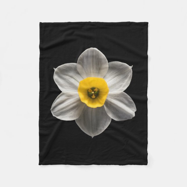 Manta Polar Flores | Flor de Daffodil blanca (Anverso)