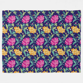 Manta Polar Flores Florales Elegantes Vegetación De Cueros Ama