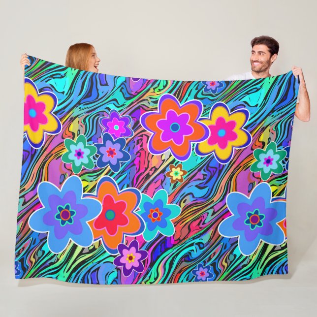 Manta Polar Flores Flores Flores Flores sin soldadura patrón 3 (In situ)