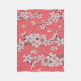 Manta Polar Flores flotantes de flores de cerezo