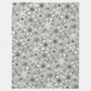 Manta Polar Flores fractales patrón fluido I + tus ideas