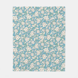 Manta Polar Flores giratorias amarillas y azules