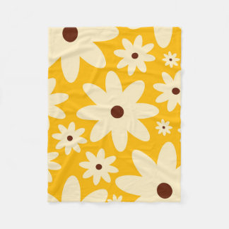 Manta Polar Flores hippie retro