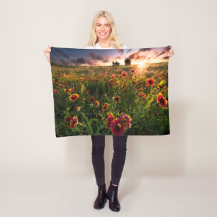 Manta Polar Flores Indio Blanket Wildflower Texas