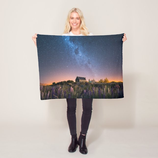 Manta Polar Flores | Lupines Blooming Lake Tekapo Nueva Zeland (In situ)