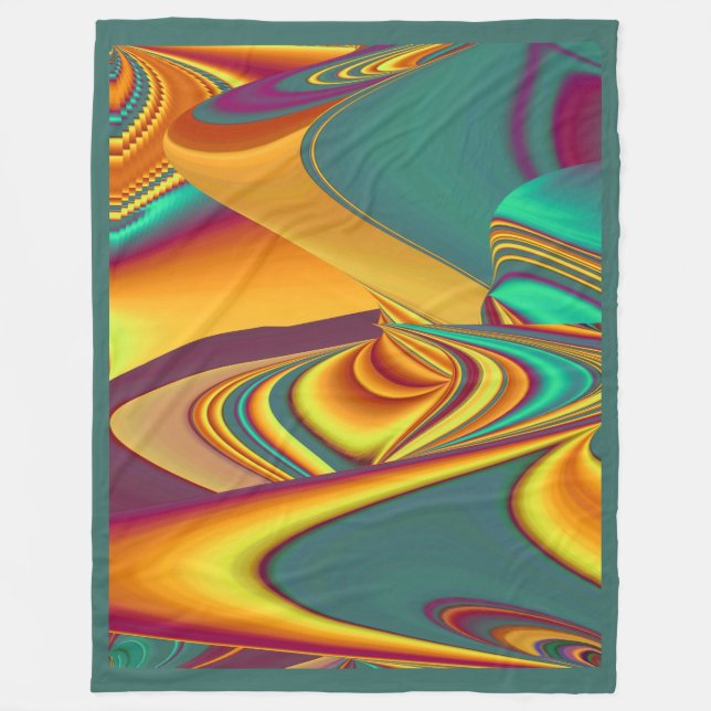 Manta Polar Flores Mágicas de Primavera Verano Otoño (Anverso)