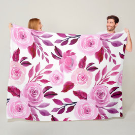 Manta Polar Flores Patrón moderno y fresco