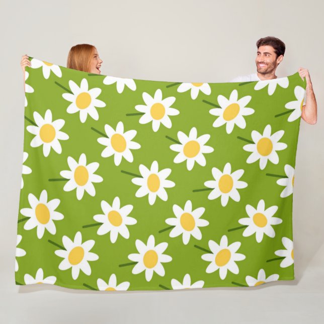 Manta Polar Flores Patrón moderno y fresco (In situ)