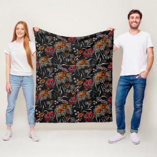 Manta Polar Flores pequeñas sin mancha adorables estampado fl