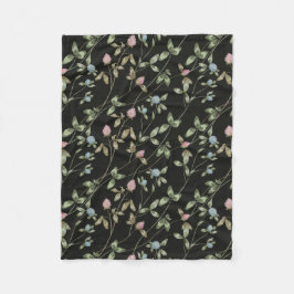 Manta Polar Flores praderas de la capa imprime la casa de camp