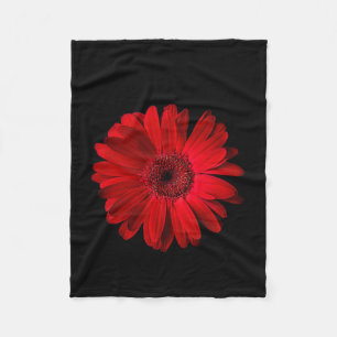 Manta Polar Flores   Red Gerbera Daisy