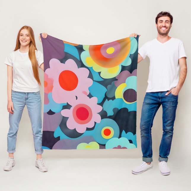 Manta Polar Flores retro modestas (In situ)