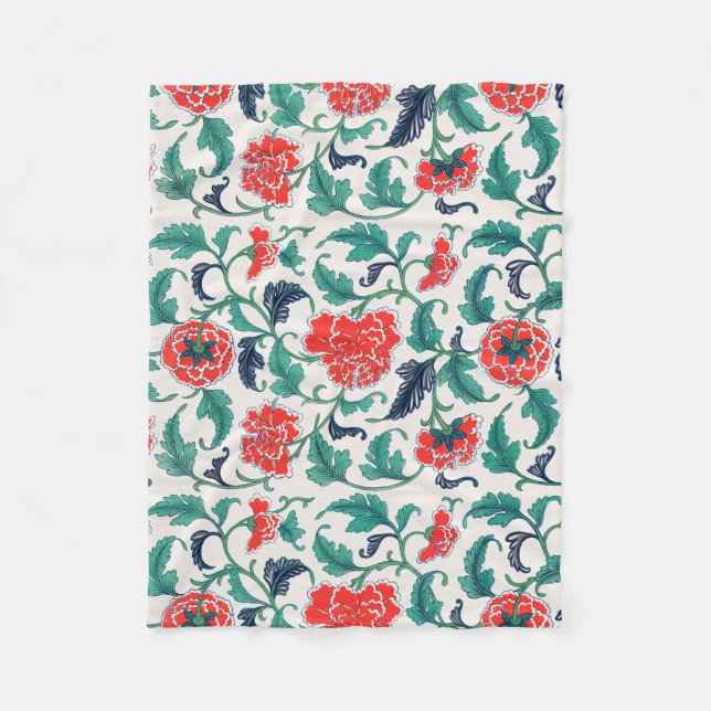 Manta Polar Flores rojas (Anverso)