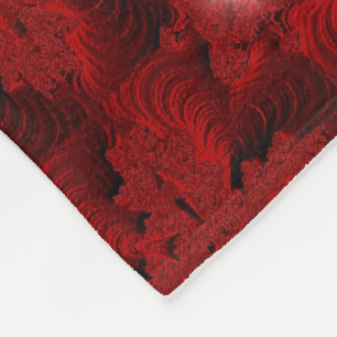 Manta Polar Flores rojas en 3D , Artdeco