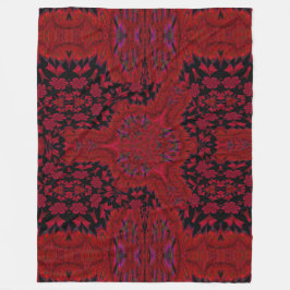 Manta Polar Flores rojas en el jardín 3