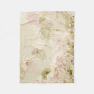 Manta Polar Flores rosadas pasteles