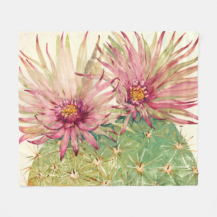 Manta Polar Flores rosados del cactus