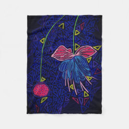 Manta Polar Flores rosas y azules