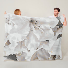 Manta Polar *~* Flores rusticas de grano Azalea Neutrales Blan