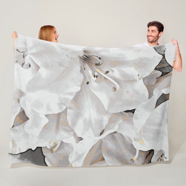 Manta Polar *~* Flores rusticas de grano Azalea Neutrales Blan (In situ)