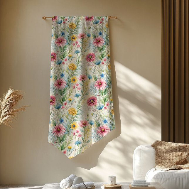 Manta Polar Flores salvajes de Boho suave son un regalo perfec (Soft Boho Wild Flowers Perfect Gift for Her Soul Fleece Blanket)