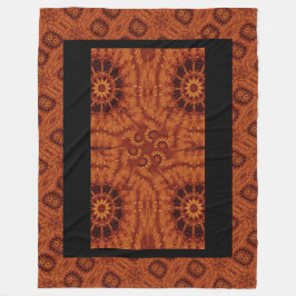 Manta Polar Flores salvajes de oro y negro 22