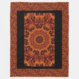 Manta Polar Flores salvajes de oro y negro 27