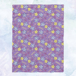 Manta Polar Flores silvestres coloridas personalizadas niña be