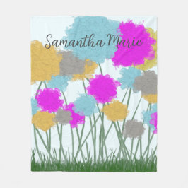 Manta Polar Flores silvestres de bonito