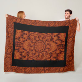 Manta Polar Flores silvestres de oro y negro 28