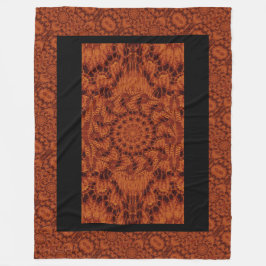 Manta Polar Flores silvestres de oro y negro 28