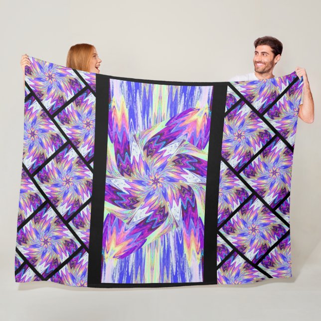 Manta Polar Flores silvestres en pasteles 1 (In situ)