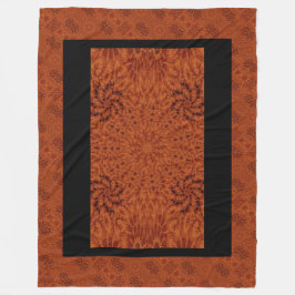 Manta Polar Flores silvestres negras y doradas 9