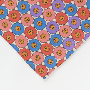 Manta Polar Flores sonrientes