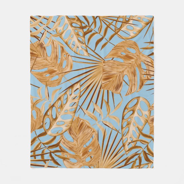 Manta Polar Flores tropicales vibrantes: coloridas sin mar. (Anverso)