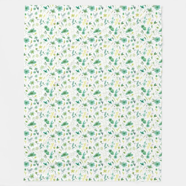 Manta Polar Flores Verdant Cosy Blanket (Anverso)