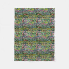 Manta Polar flores-vintage-jardín-Monet-artista-famoso