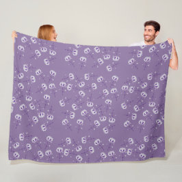 Manta Polar Flores Violeta